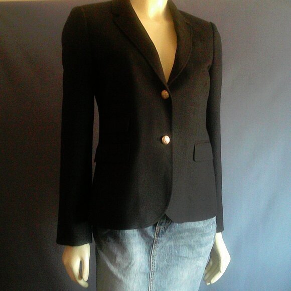 J. Crew Black Wool Blend Schoolboy Jacket Blazer 4 - Picture 2 of 12